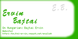 ervin bajtai business card